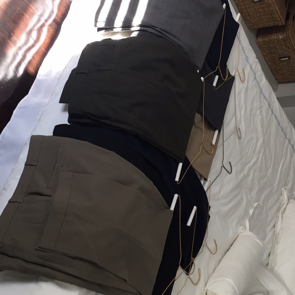 8 pairs of Lands End tailored fit dress slacks